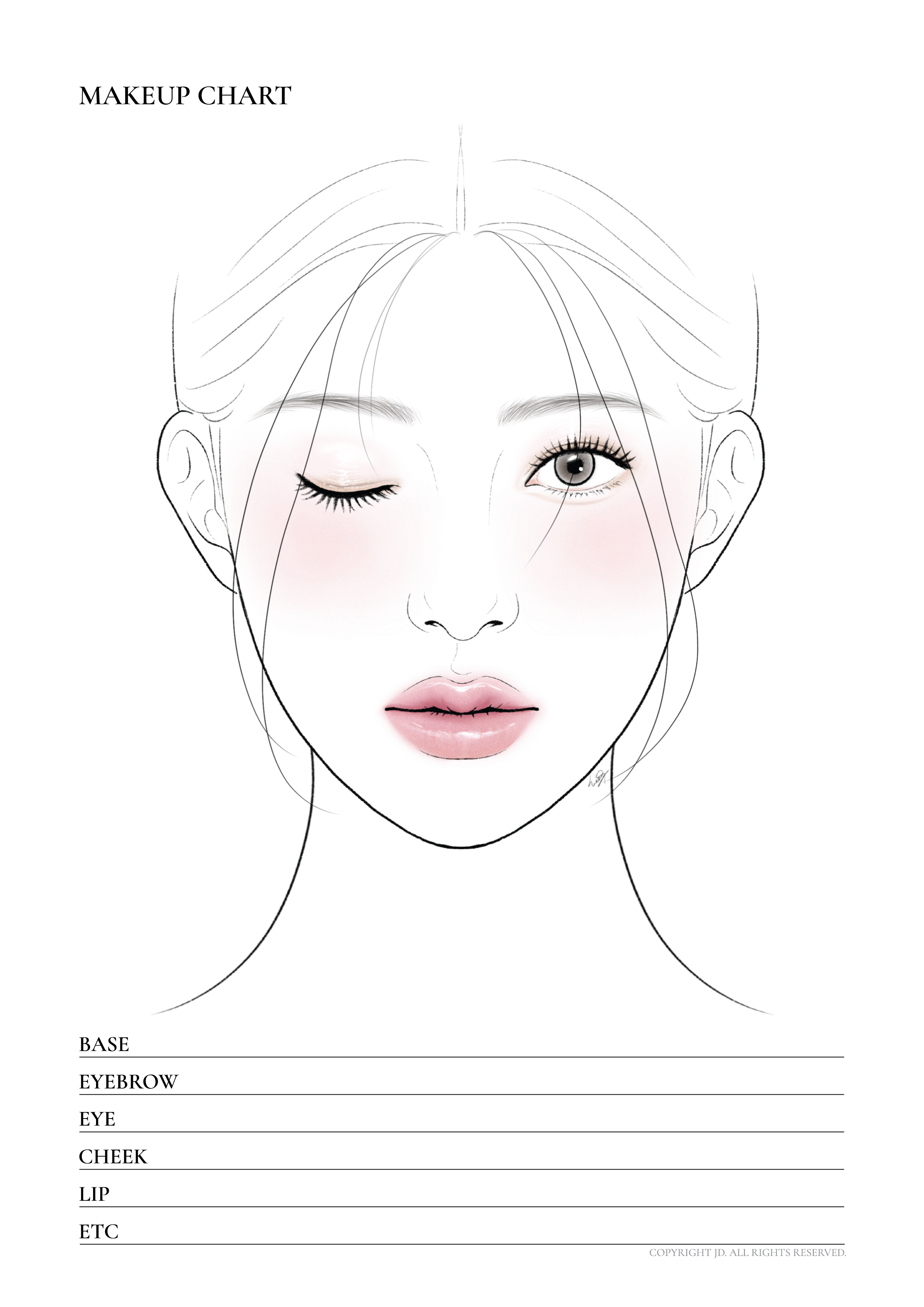 no09-2 basic face chart