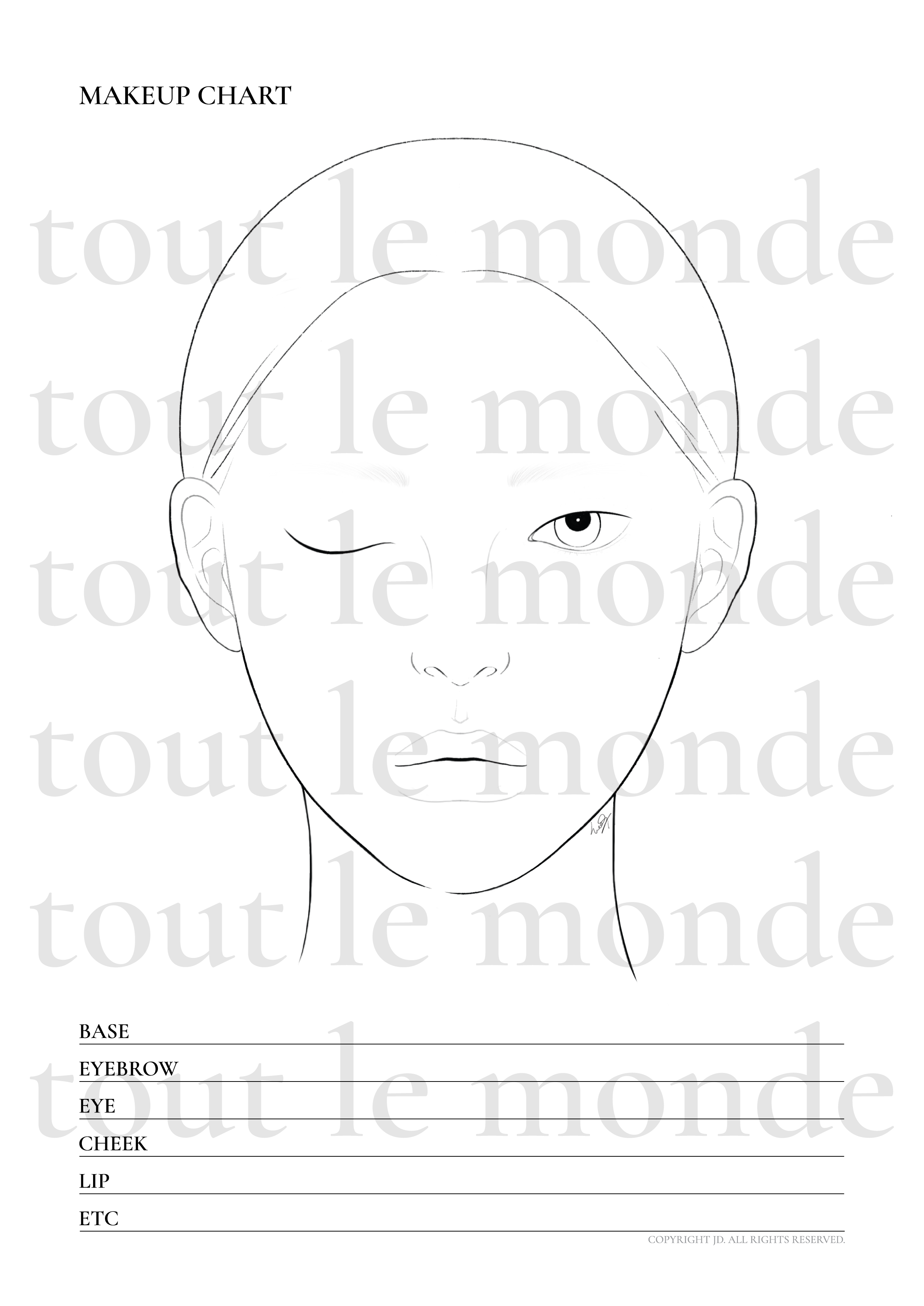 no02-2 face chart