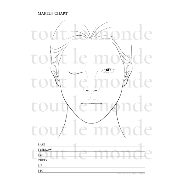 no01-2 man basic face chart